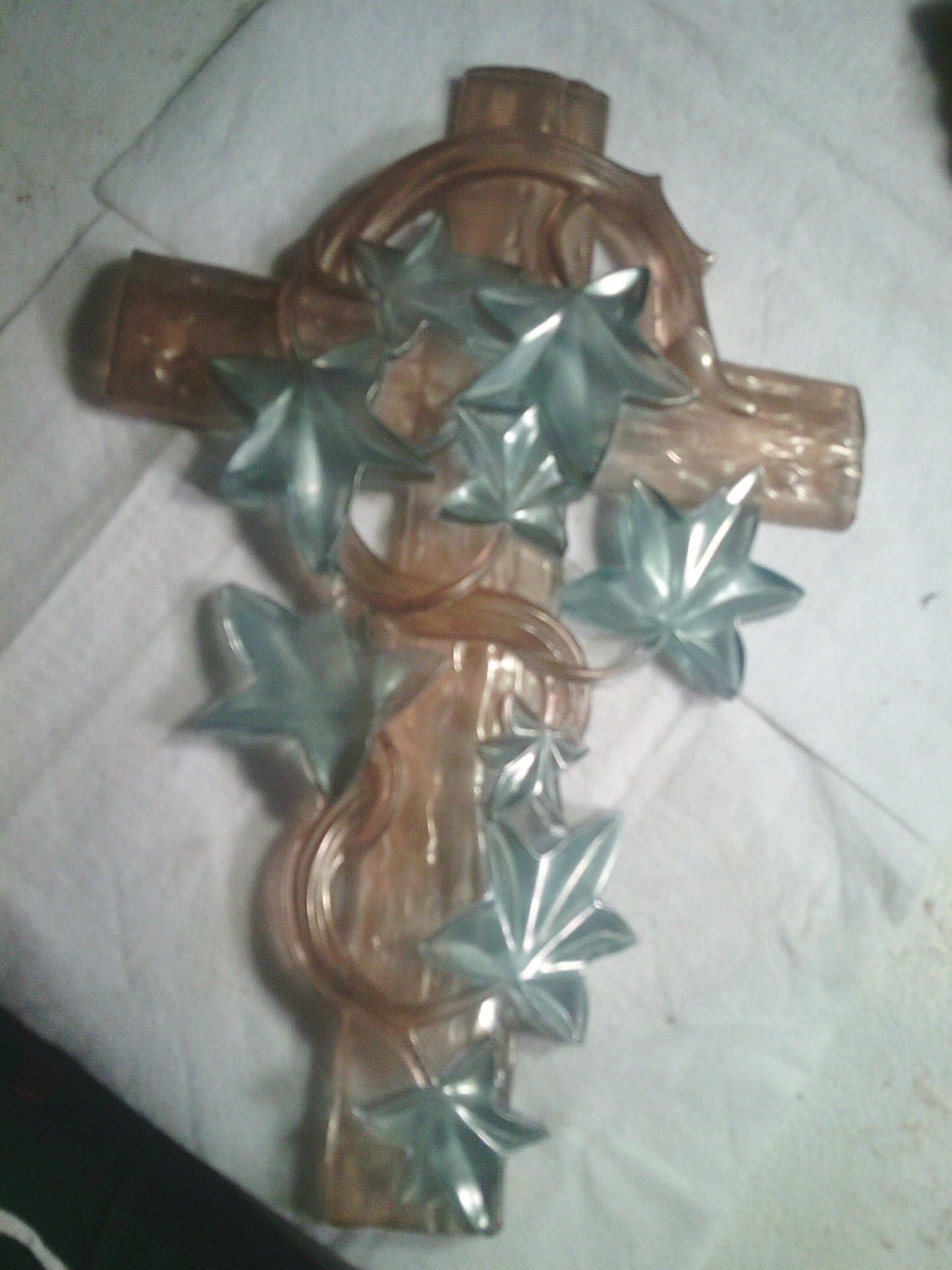 Cross with flowers and thorns