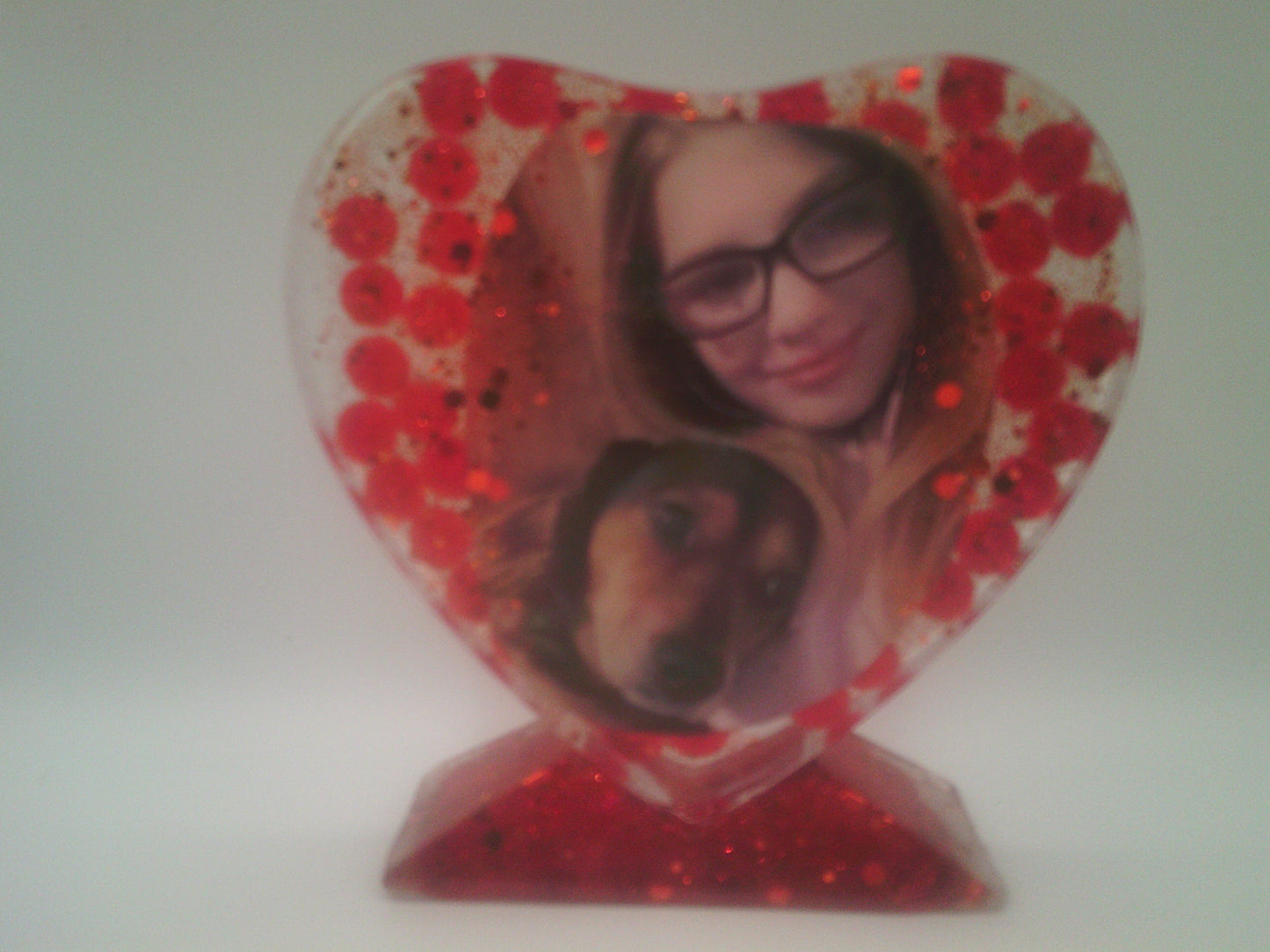 5 inch Resin Heart w/picture
