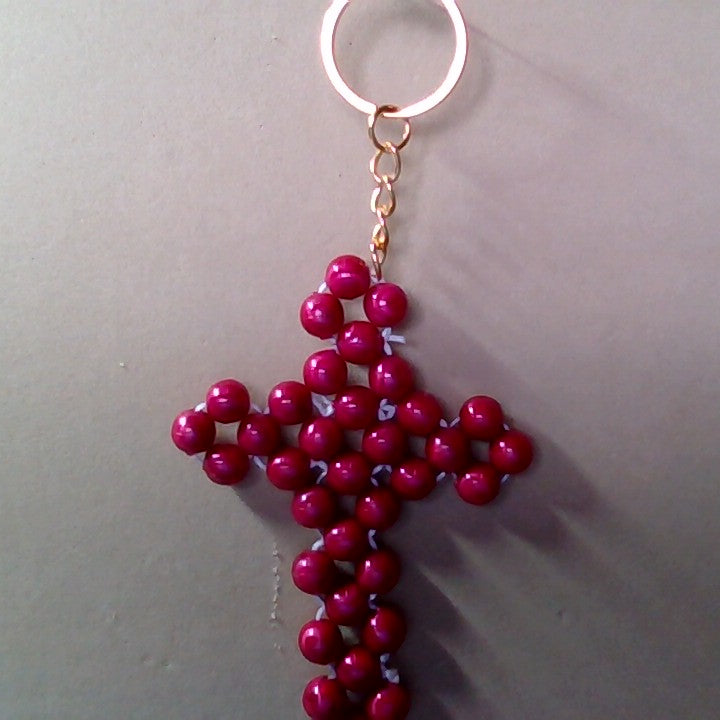 Large beaded key chain