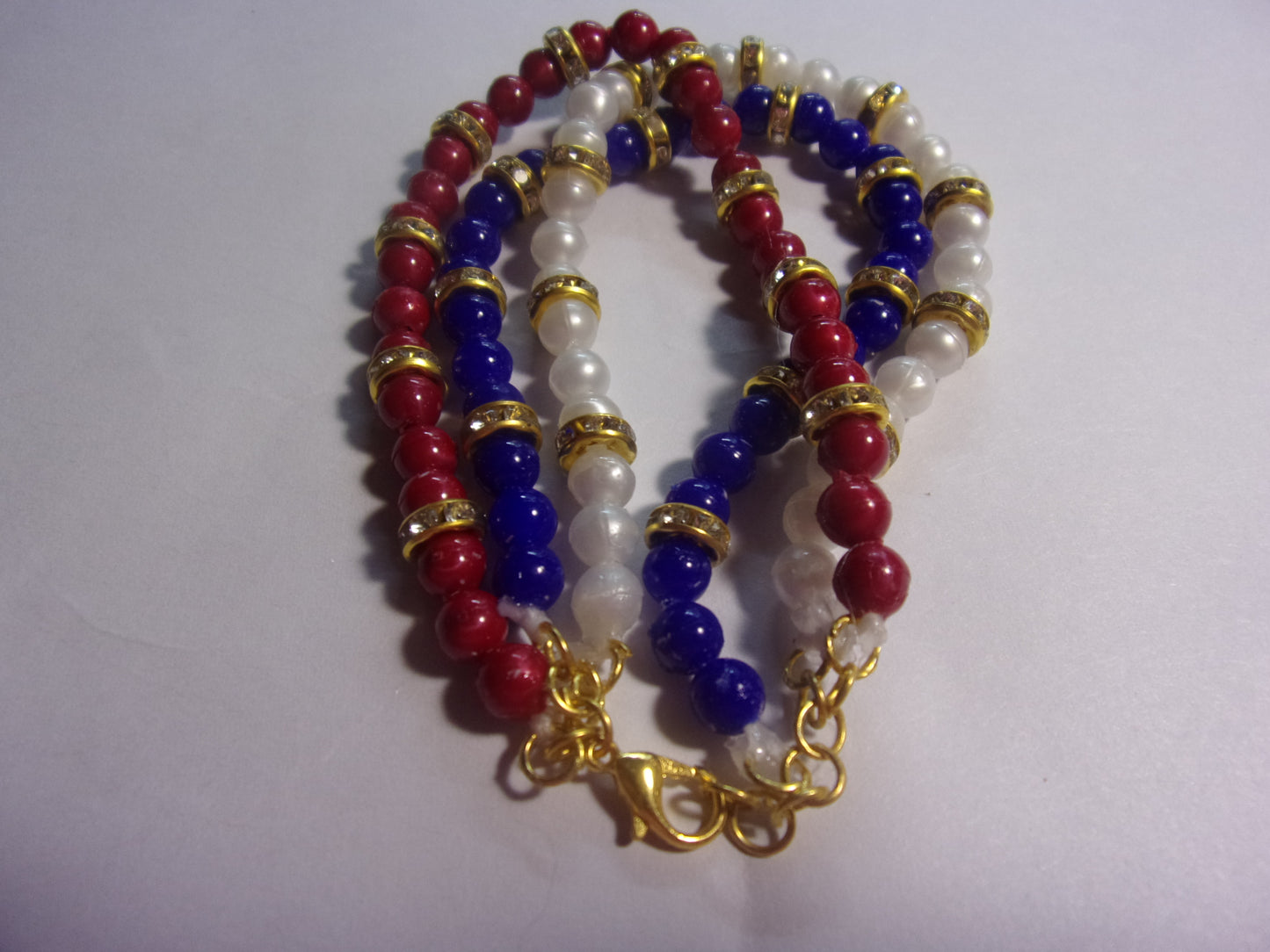 3 stranded beaded bracelet