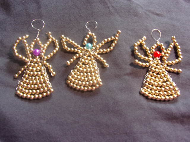 Beaded Christmas tree ornaments