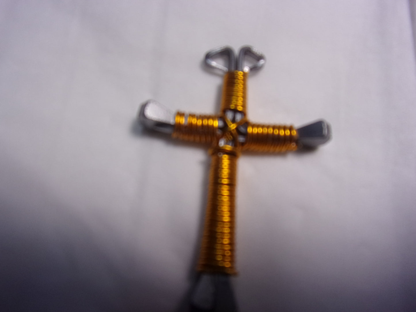 horseshoe nail cross necklace