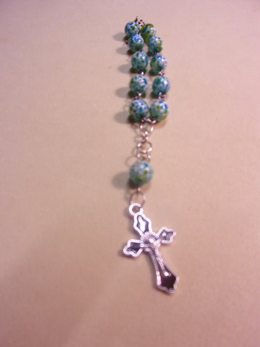 glass bead handheld rosary