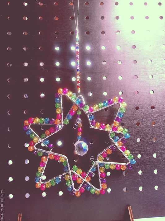 double star with crystal in middle