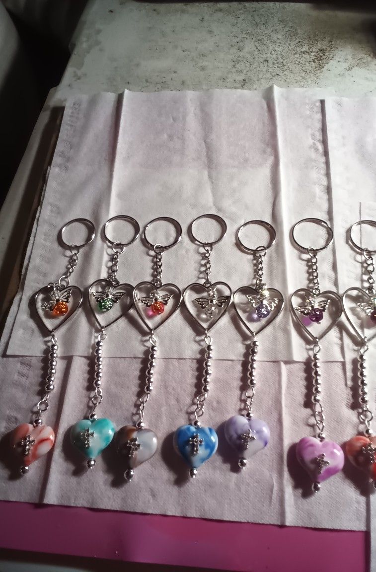 heart key chains