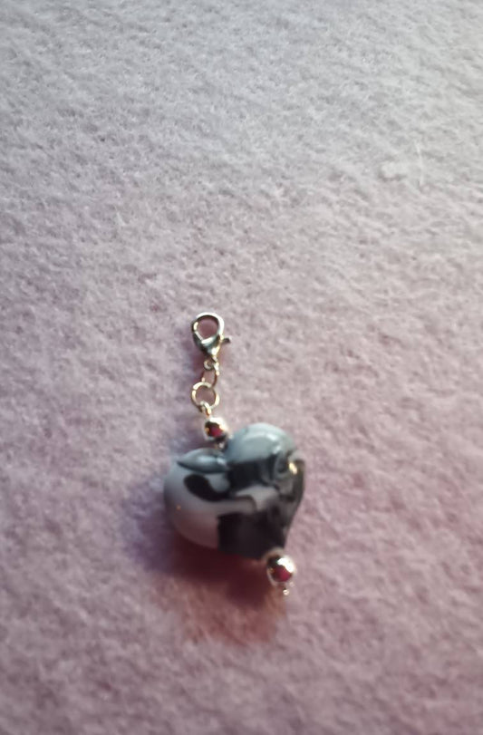 heart zipper pulls