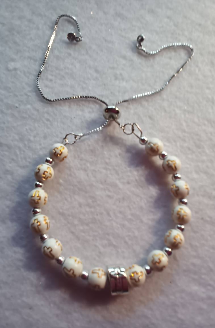 cross beaded bracelet