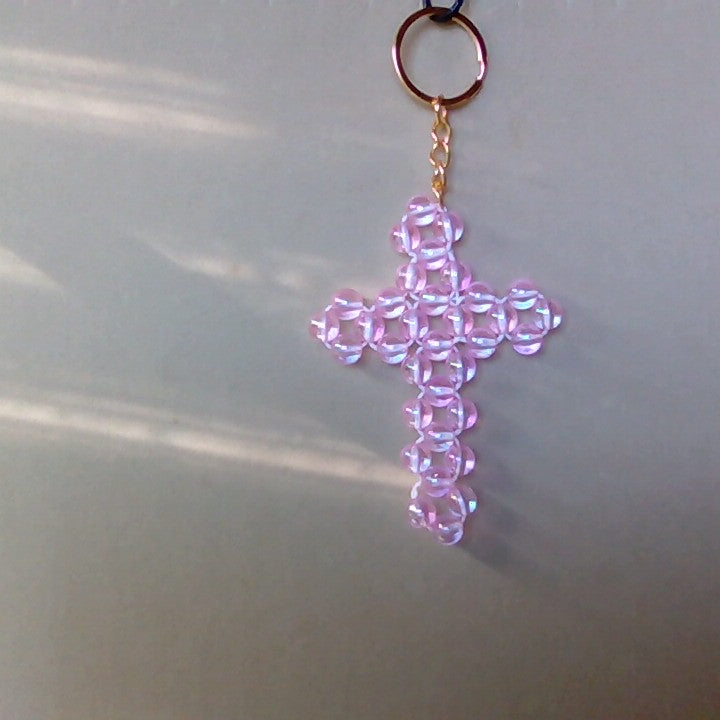 Large beaded key chain