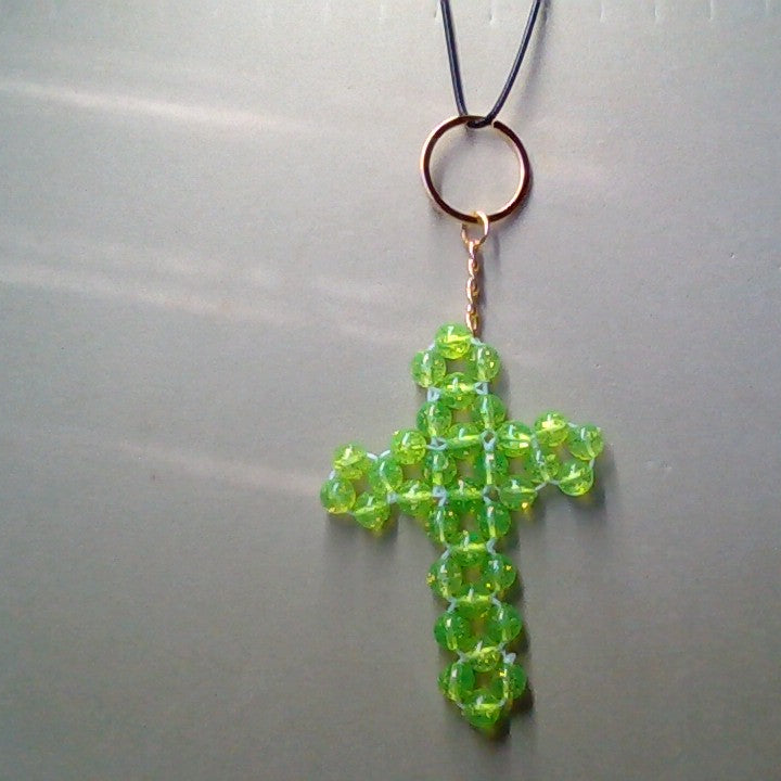 Large beaded key chain