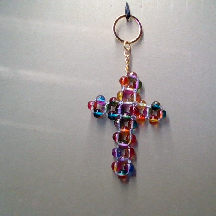 Large beaded key chain
