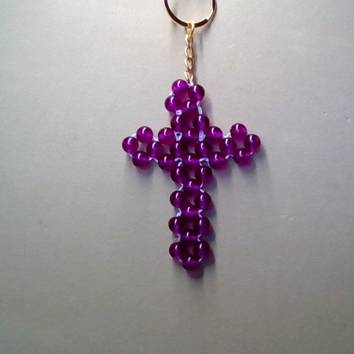 Large beaded key chain