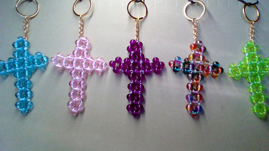 Large beaded key chain