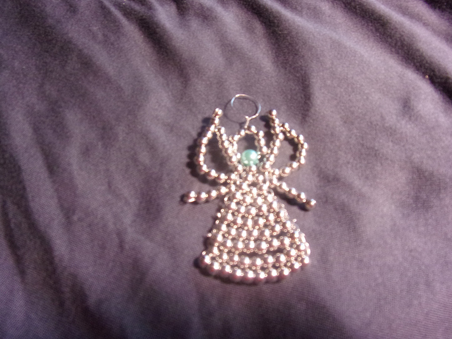 Handmade silver beaded Angel