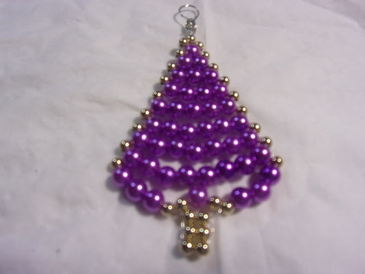 Beaded Christmas tree ornaments